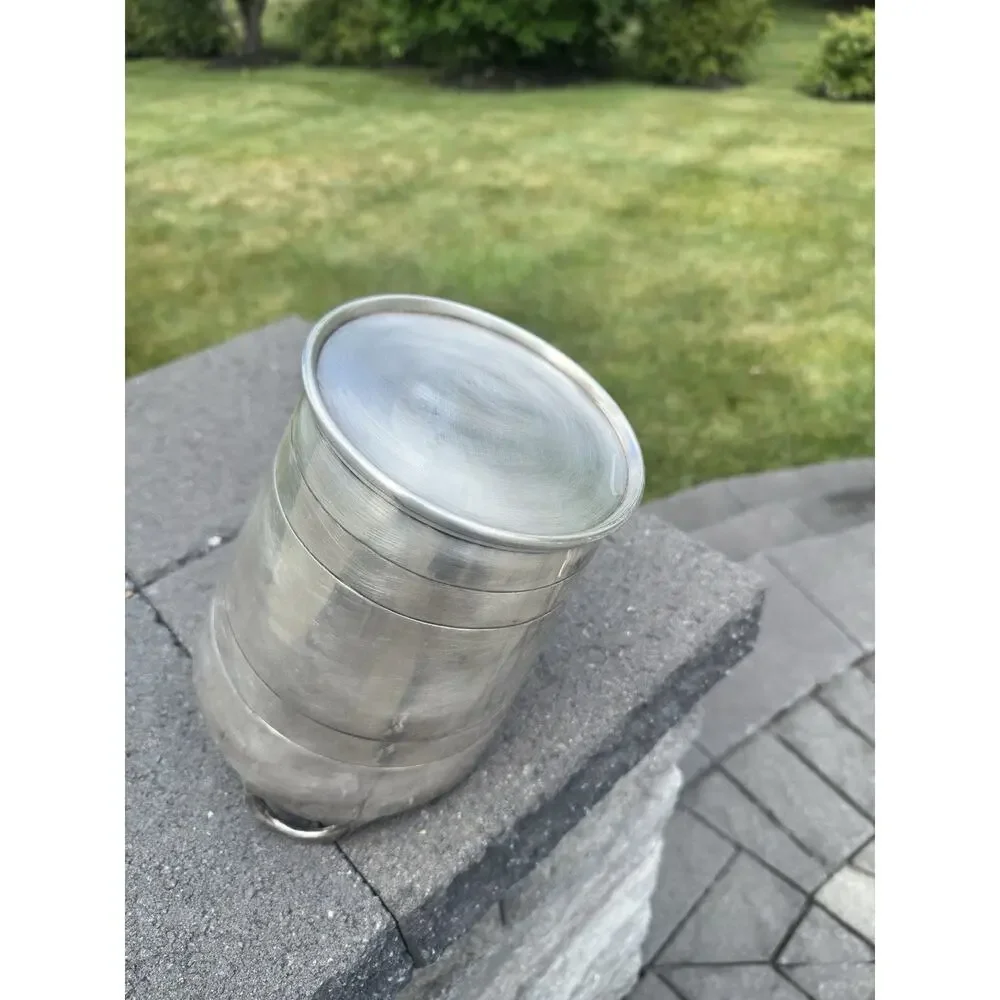 Restoration Hardware Silver-Plated Champagne Bucket & Floor Stand 24” Tall